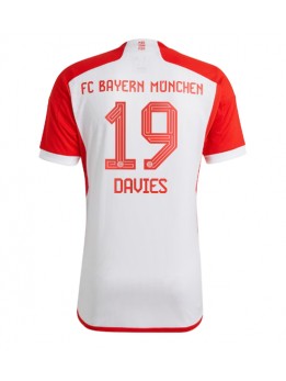 Moški Nogometna dresi replika Bayern Munich Alphonso Davies #19 Domači 2023-24 Kratek rokav